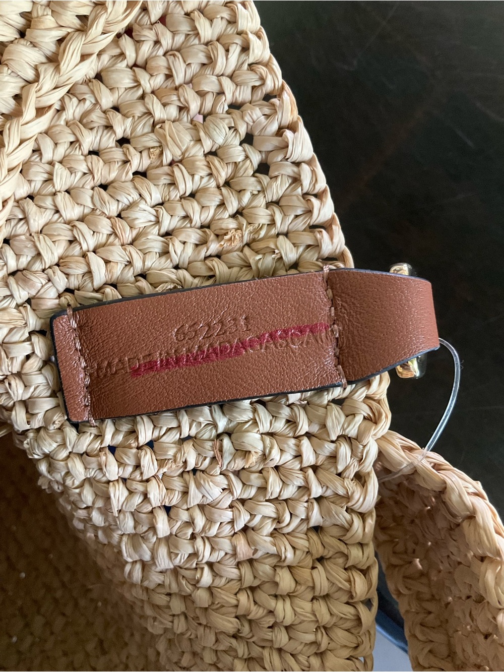 LOEWE Paula’s Ibiza Raffia Slit Mini Tote Bag with Leather Anagram - Picture 11 of 15